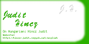 judit hincz business card